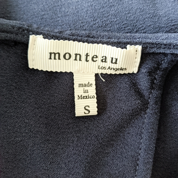 Monteau Open Back Navy Dress - Picture 6 of 7